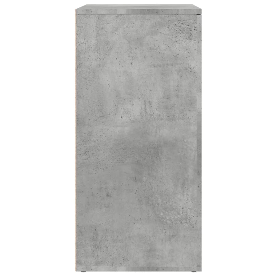 Dressoirs 2 st 79x38x80 cm bewerkt hout betongrijs