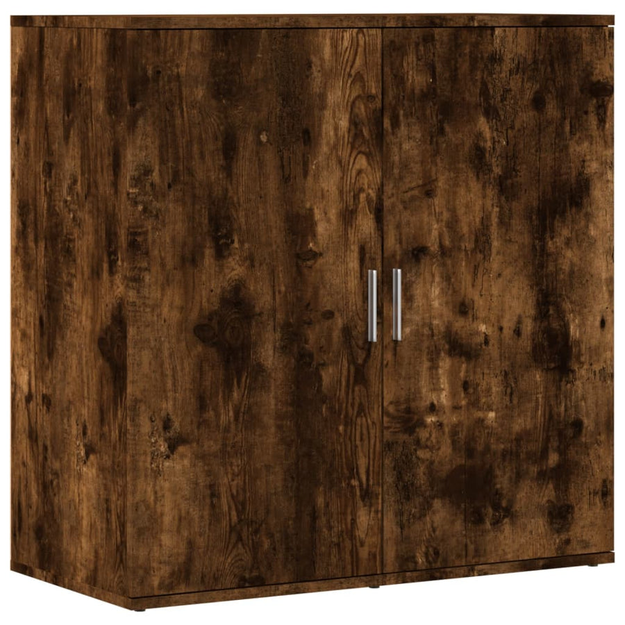 Dressoirs 2 st 79x38x80 cm bewerkt hout gerookt eikenkleurig