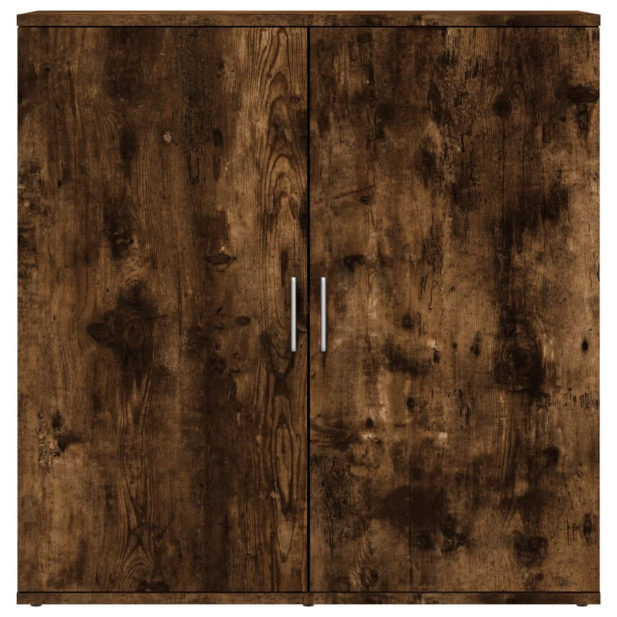 Dressoirs 2 st 79x38x80 cm bewerkt hout gerookt eikenkleurig
