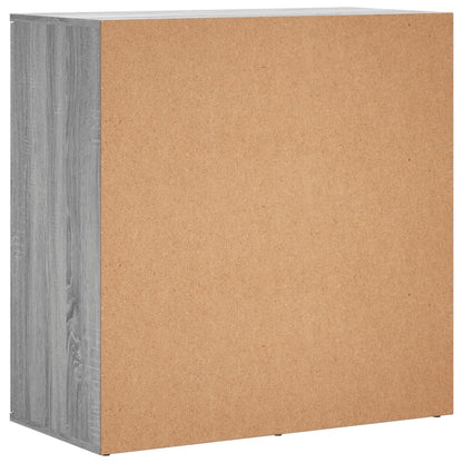 Dressoirs 2 st 79x38x80 cm bewerkt hout grijs sonoma eikenkleur