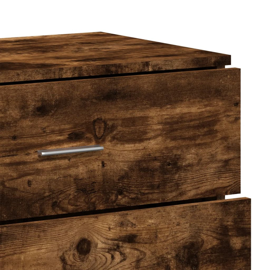 Dressoirs 3 st bewerkt hout gerookt eikenkleurig