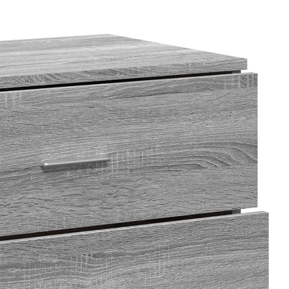 Dressoirs 3 st bewerkt hout grijs sonoma eikenkleurig