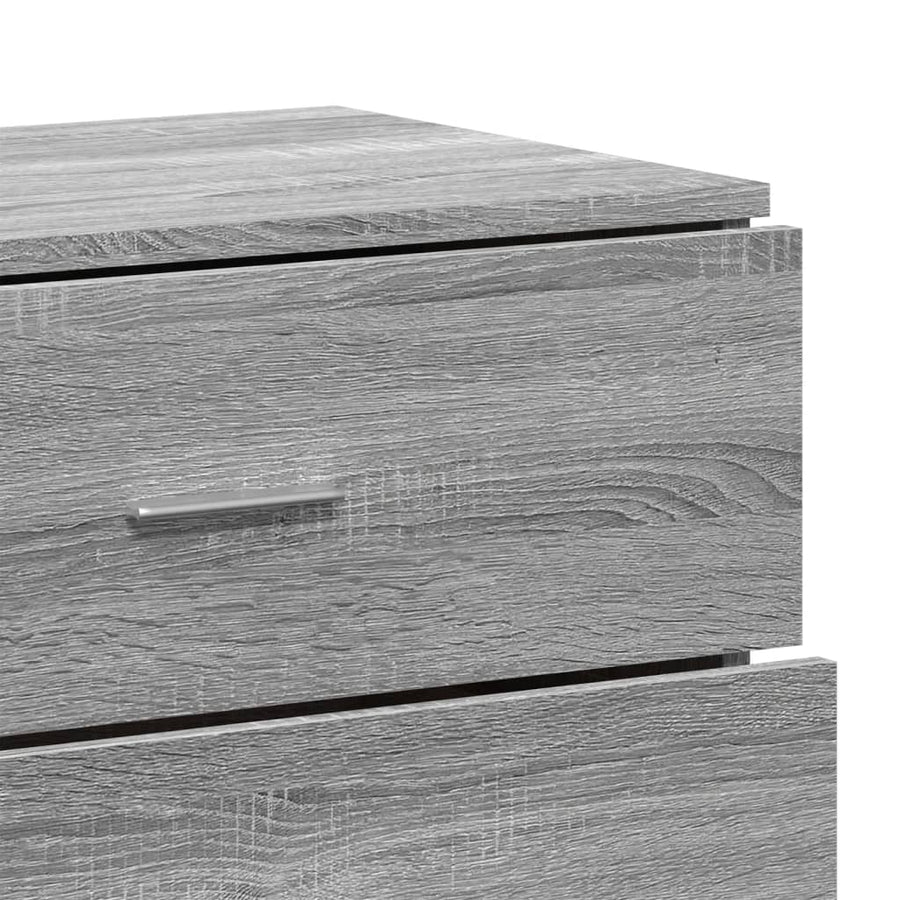 Dressoirs 3 st bewerkt hout grijs sonoma eikenkleurig