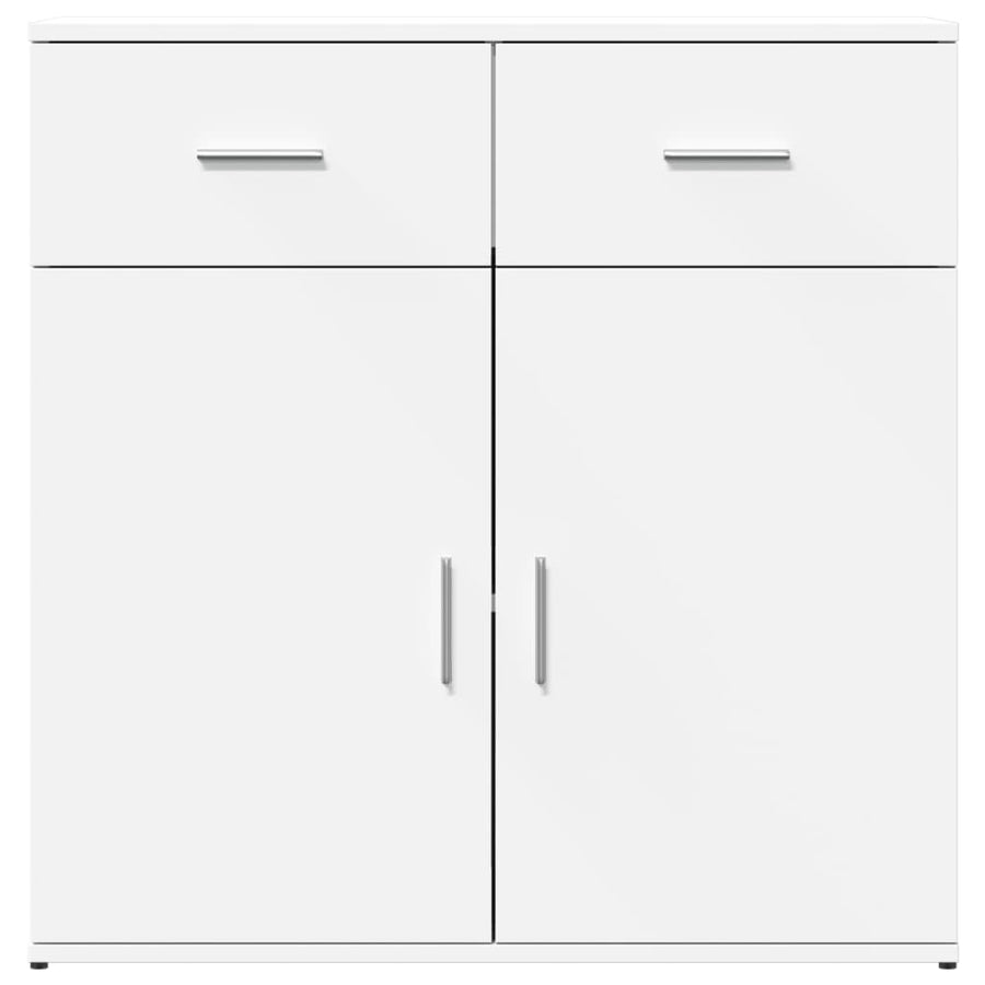 Dressoirs 2 st 79x38x80 cm bewerkt hout wit