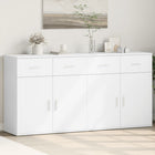Sideboards 2 pcs 79x38x80 cm carved wood white