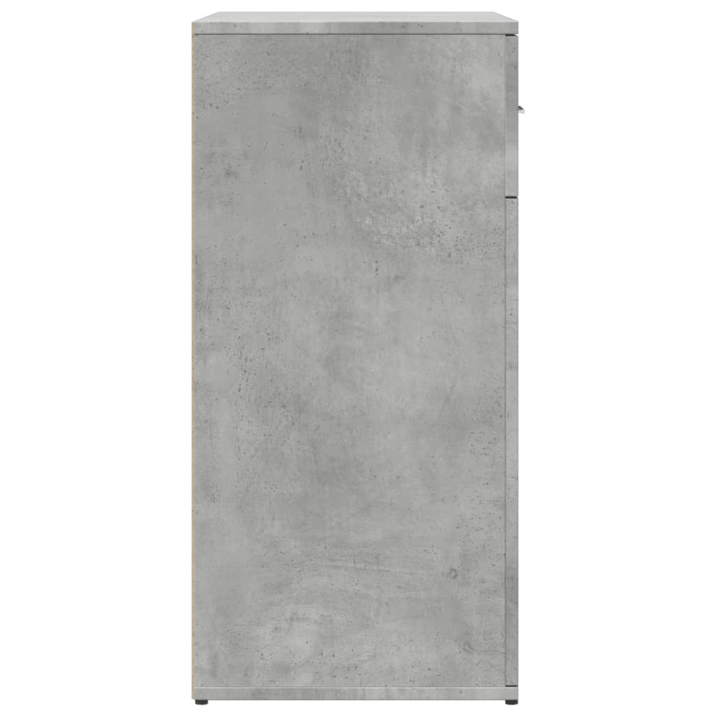 Dressoirs 2 st 79x38x80 cm bewerkt hout betongrijs