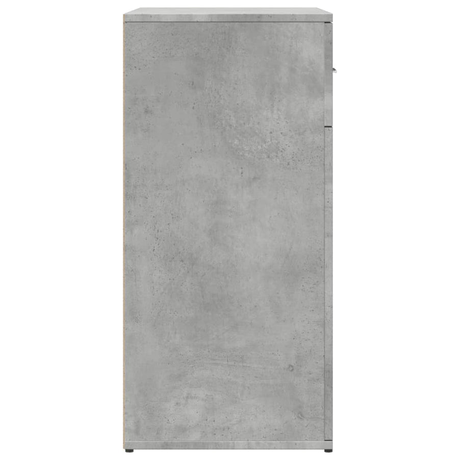 Dressoirs 2 st 79x38x80 cm bewerkt hout betongrijs