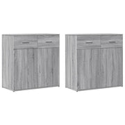 Dressoir 79x38x80 cm bewerkt hout grijs