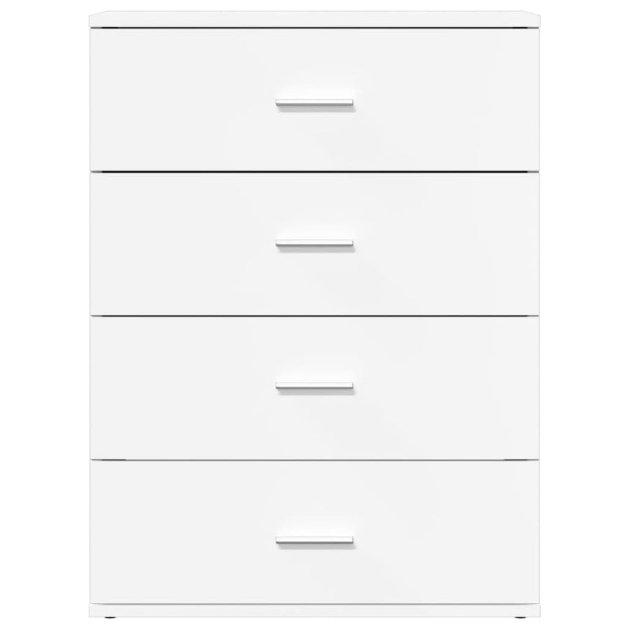 Dressoirs 2 st 60x39x80 cm bewerkt hout wit