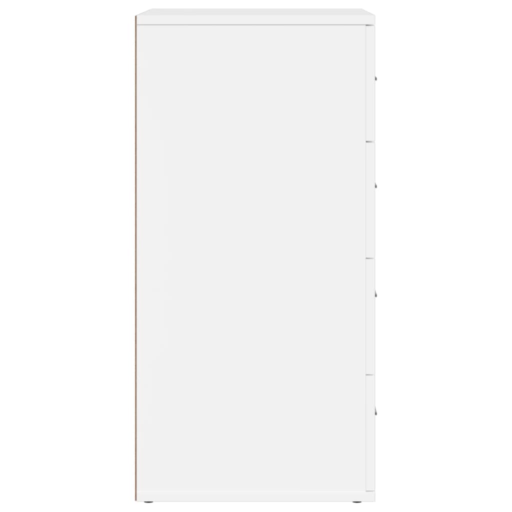 Dressoirs 2 st 60x39x80 cm bewerkt hout wit