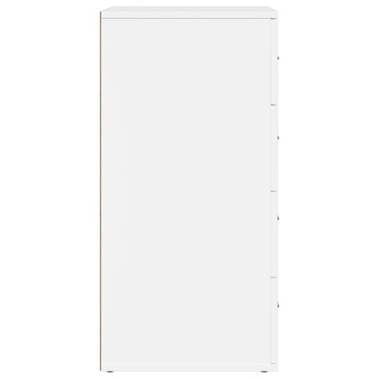 Dressoirs 2 st 60x39x80 cm bewerkt hout wit