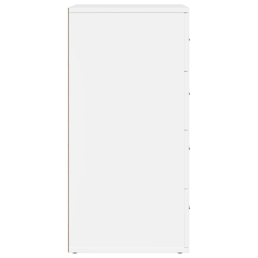 Dressoirs 2 st 60x39x80 cm bewerkt hout wit
