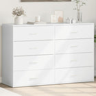 Dressoir 60x39x80 cm bewerkt hout wit (2 stuks)
