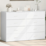 Dressoir 60x39x80 cm bewerkt hout wit (2 stuks)