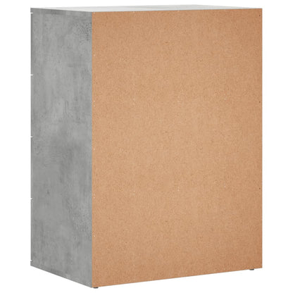 Dressoirs 2 st 60x39x80 cm bewerkt hout betongrijs