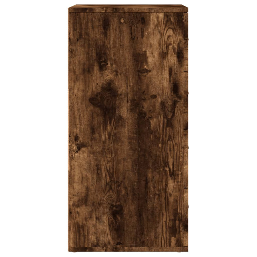 Dressoirs 2 st 60x39x80 cm bewerkt hout gerookt eikenkleurig