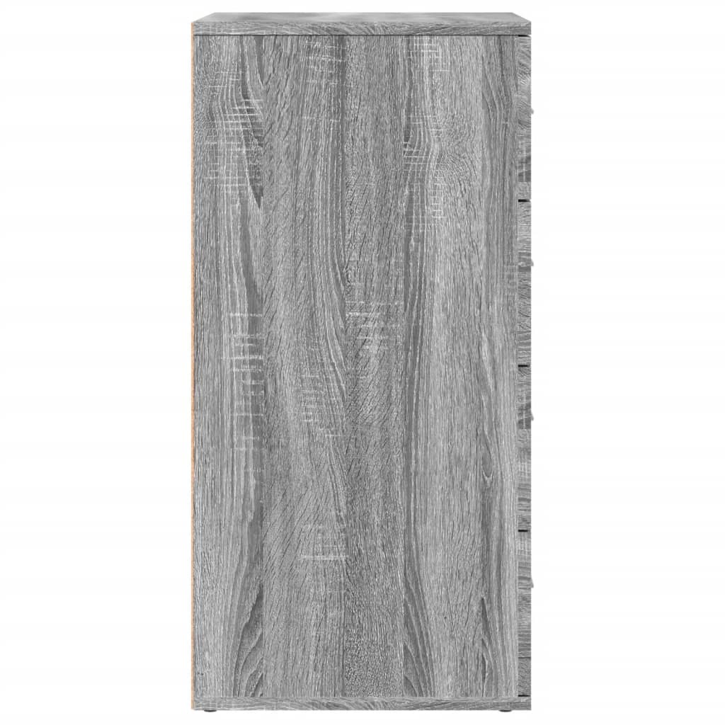 Dressoirs 2 st 60x39x80 cm bewerkt hout grijs sonoma