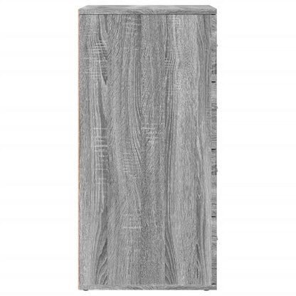 Dressoirs 2 st 60x39x80 cm bewerkt hout grijs sonoma