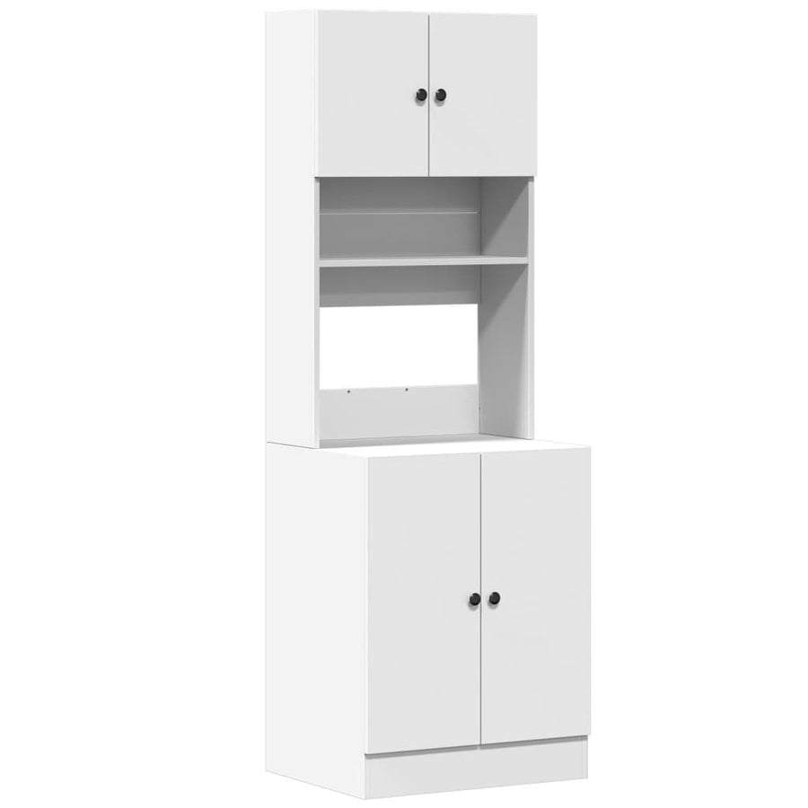 Keukenkast 60x50x180 cm bewerkt hout wit