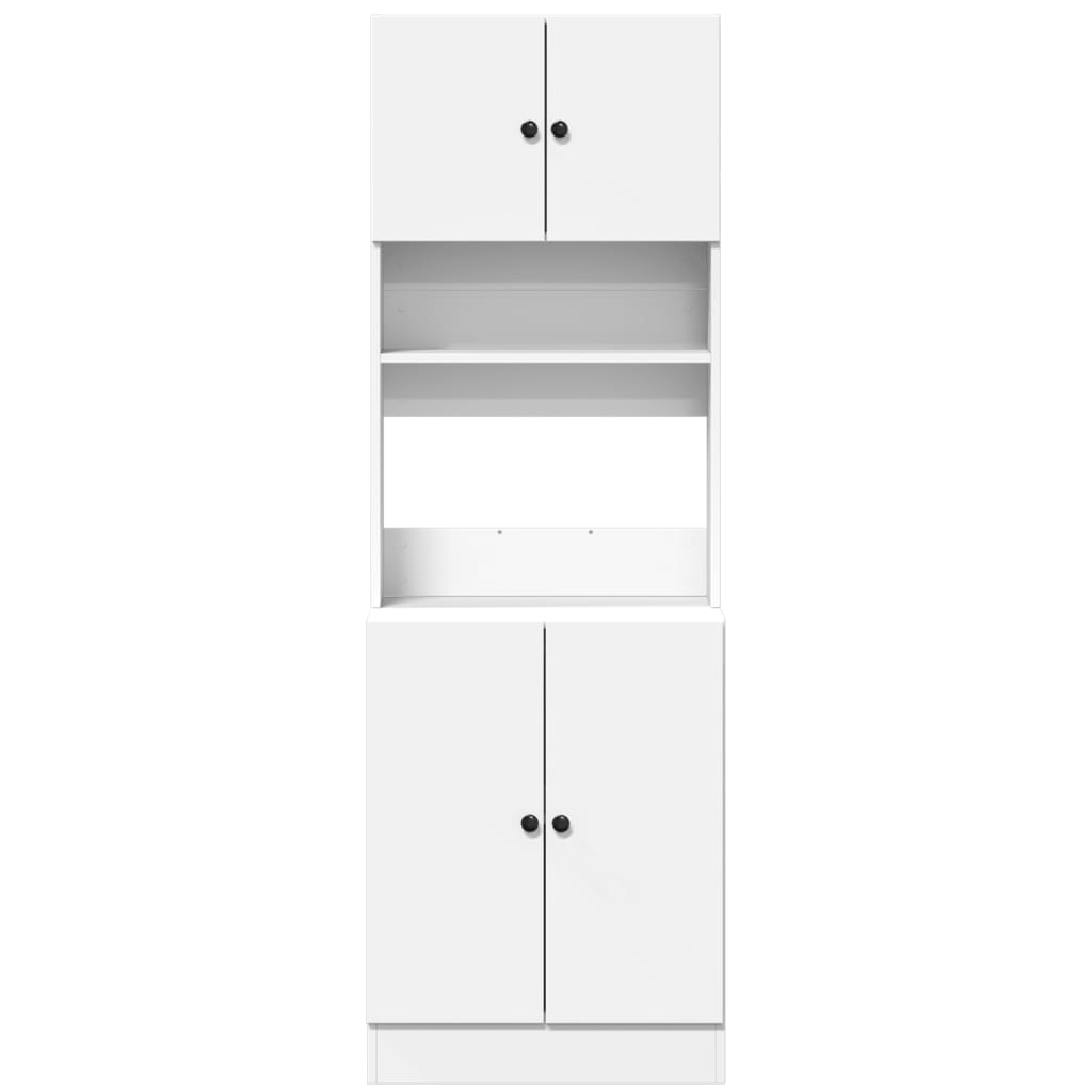 Keukenkast 60x50x180 cm bewerkt hout wit