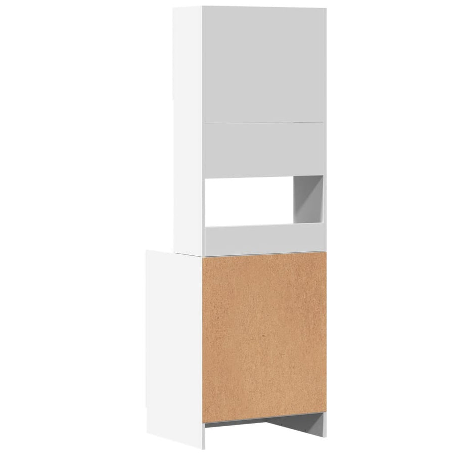 Keukenkast 60x50x180 cm bewerkt hout wit
