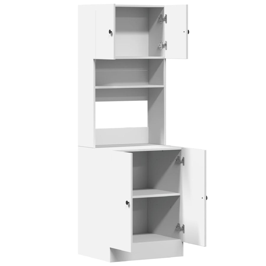 Keukenkast 60x50x180 cm bewerkt hout wit