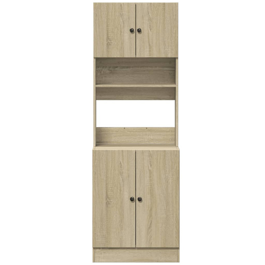Keukenkast 60x50x180 cm bewerkt hout sonoma eikenkleurig