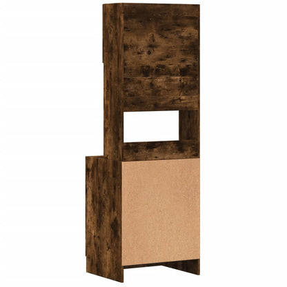 Keukenkast 60x50x180 cm bewerkt hout gerookt eikenkleurig