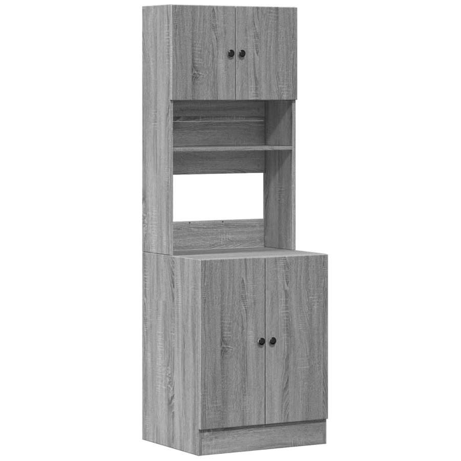 Keukenkast 60x50x180 cm bewerkt hout grijs sonoma eiken