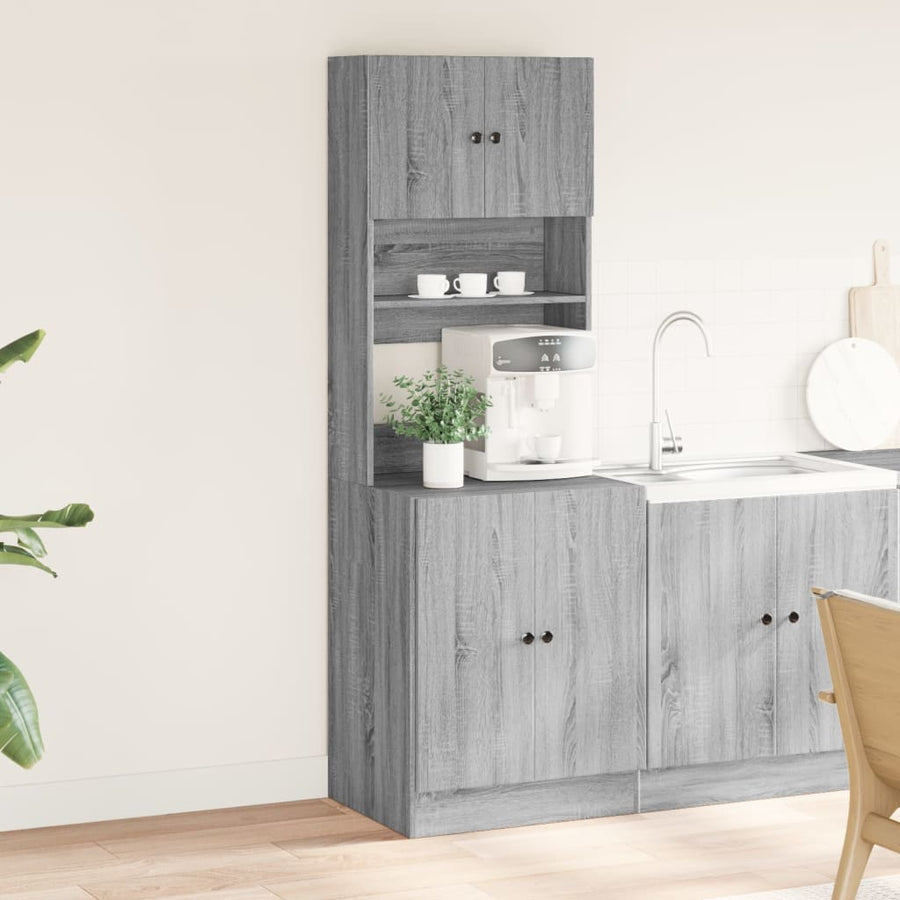 Keukenkast 60x50x180 cm bewerkt hout grijs sonoma eiken