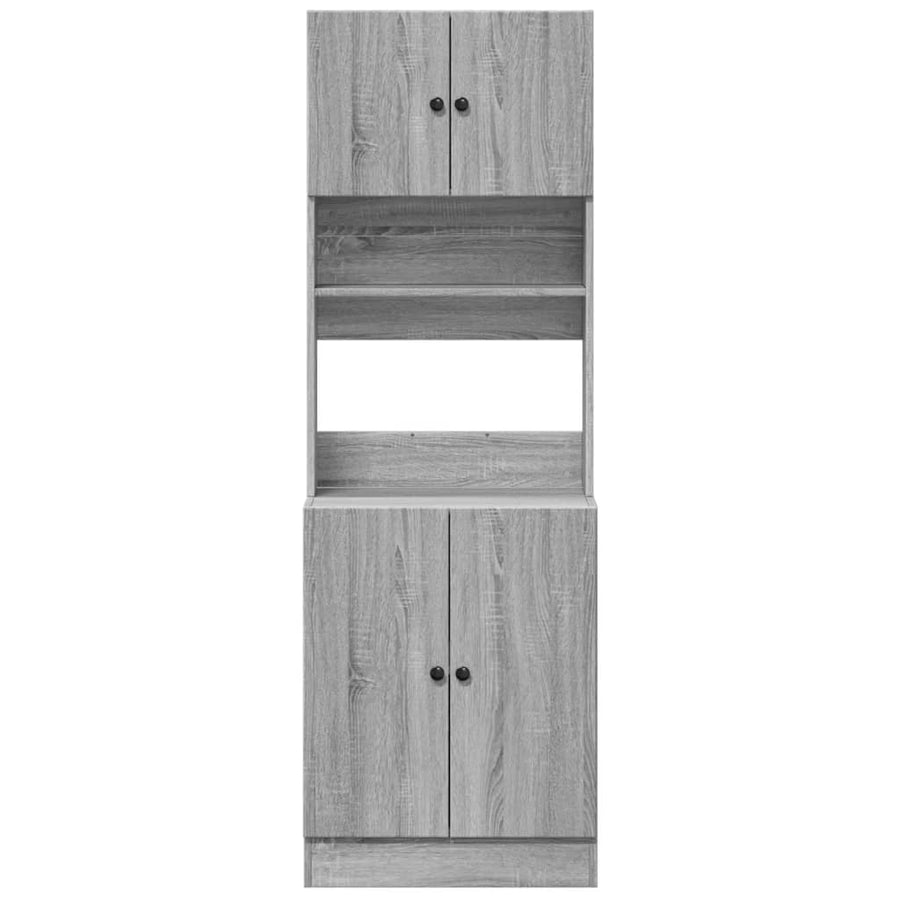 Keukenkast 60x50x180 cm bewerkt hout grijs sonoma eiken