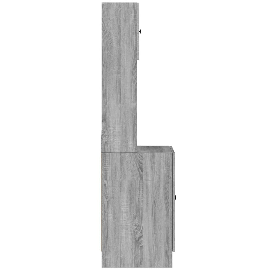 Keukenkast 60x50x180 cm bewerkt hout grijs sonoma eiken