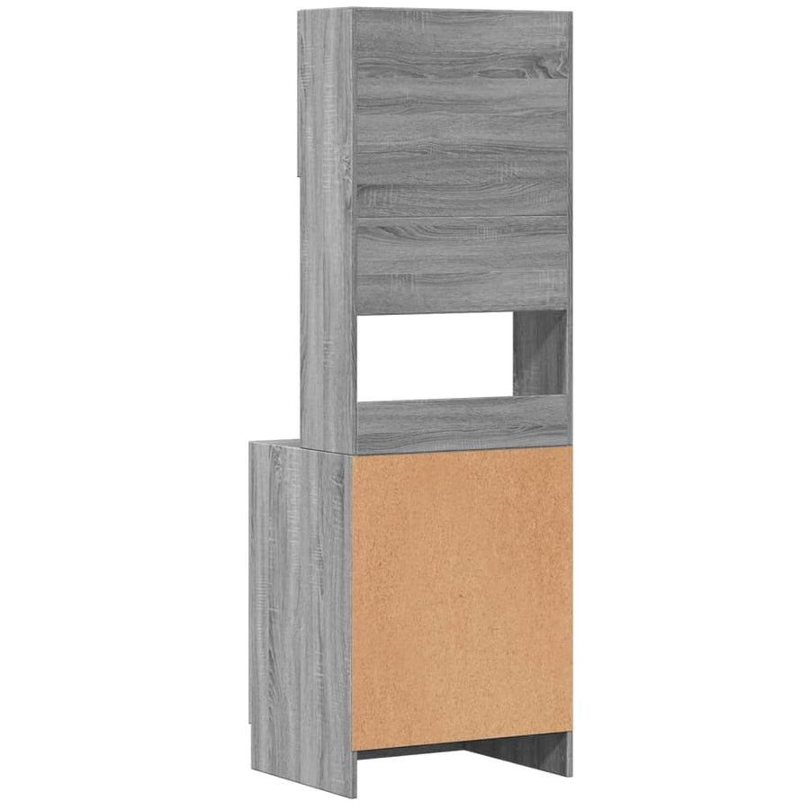 Keukenkast 60x50x180 cm bewerkt hout grijs sonoma eiken