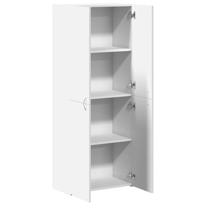 Archiefkast 60x32x153 cm bewerkt hout wit