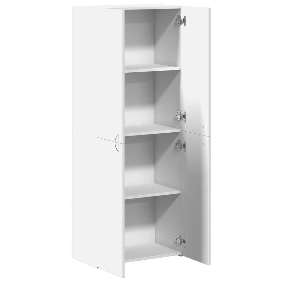 Archiefkast 60x32x153 cm bewerkt hout wit