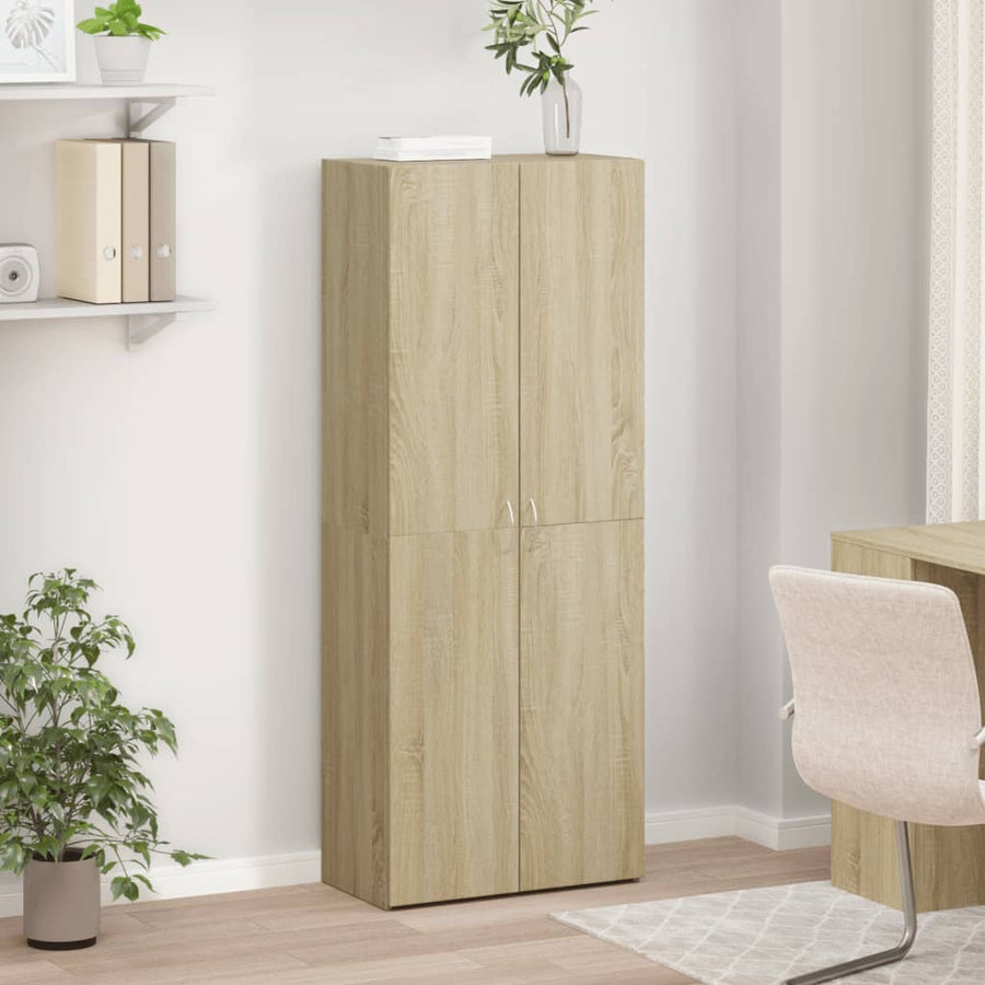 Archiefkast 60x32x153 cm bewerkt hout sonoma eikenkleurig