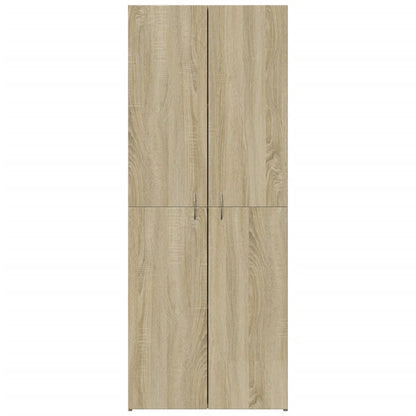 Archiefkast 60x32x153 cm bewerkt hout sonoma eikenkleurig