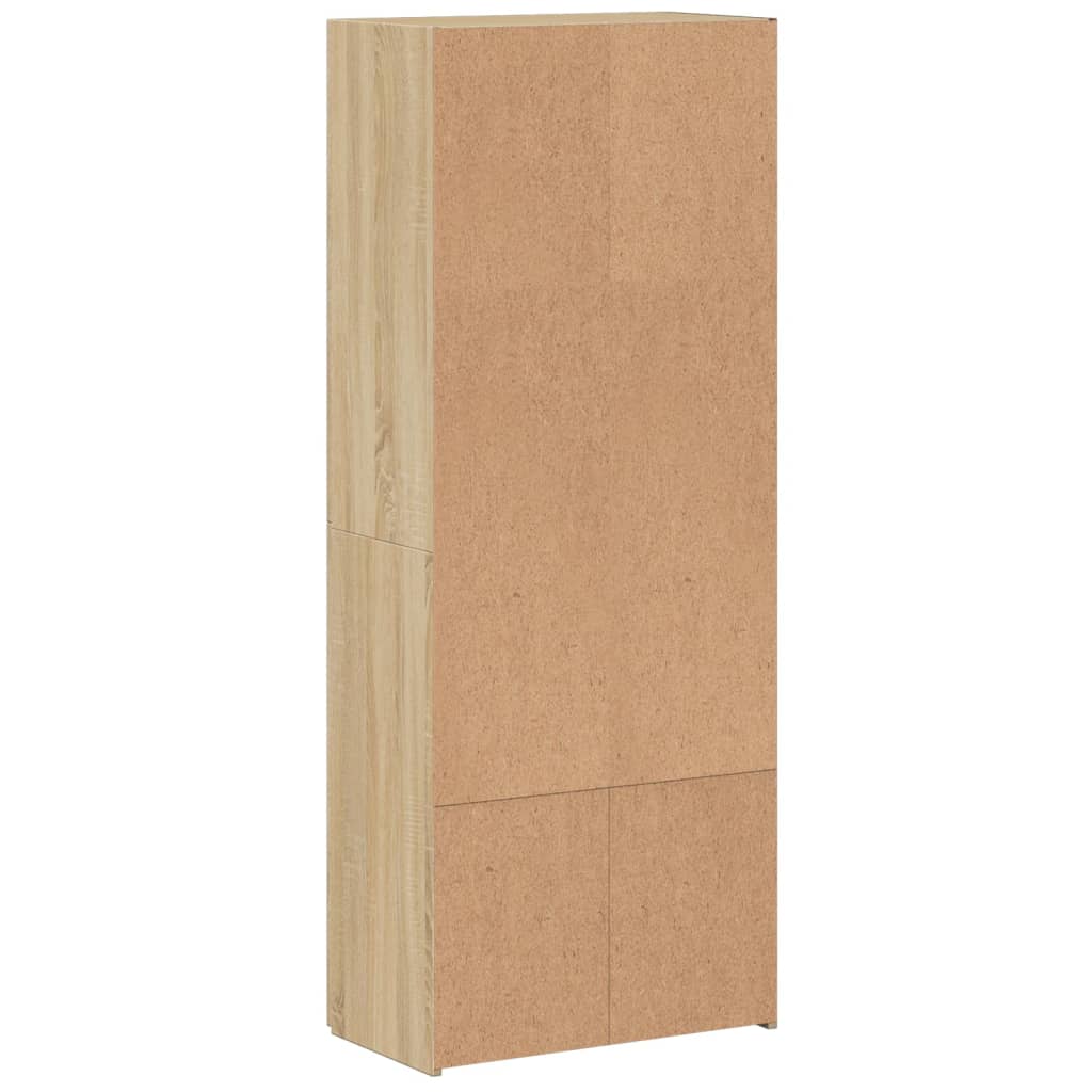 Archiefkast 60x32x153 cm bewerkt hout sonoma eikenkleurig