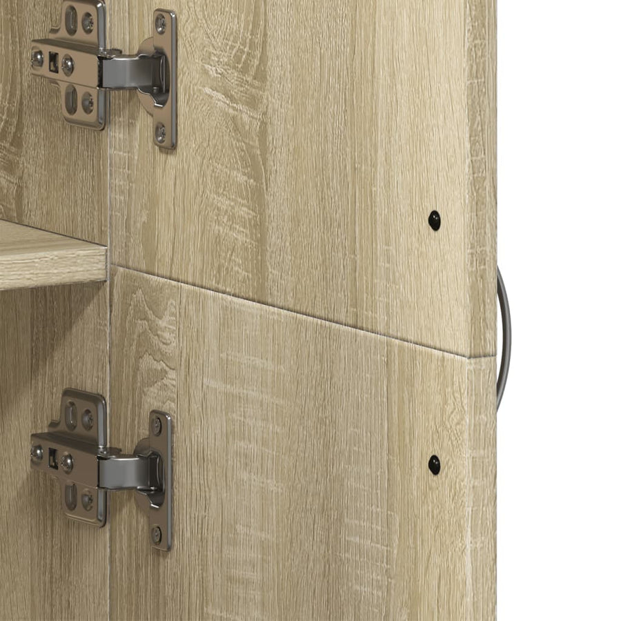 Archiefkast 60x32x153 cm bewerkt hout sonoma eikenkleurig