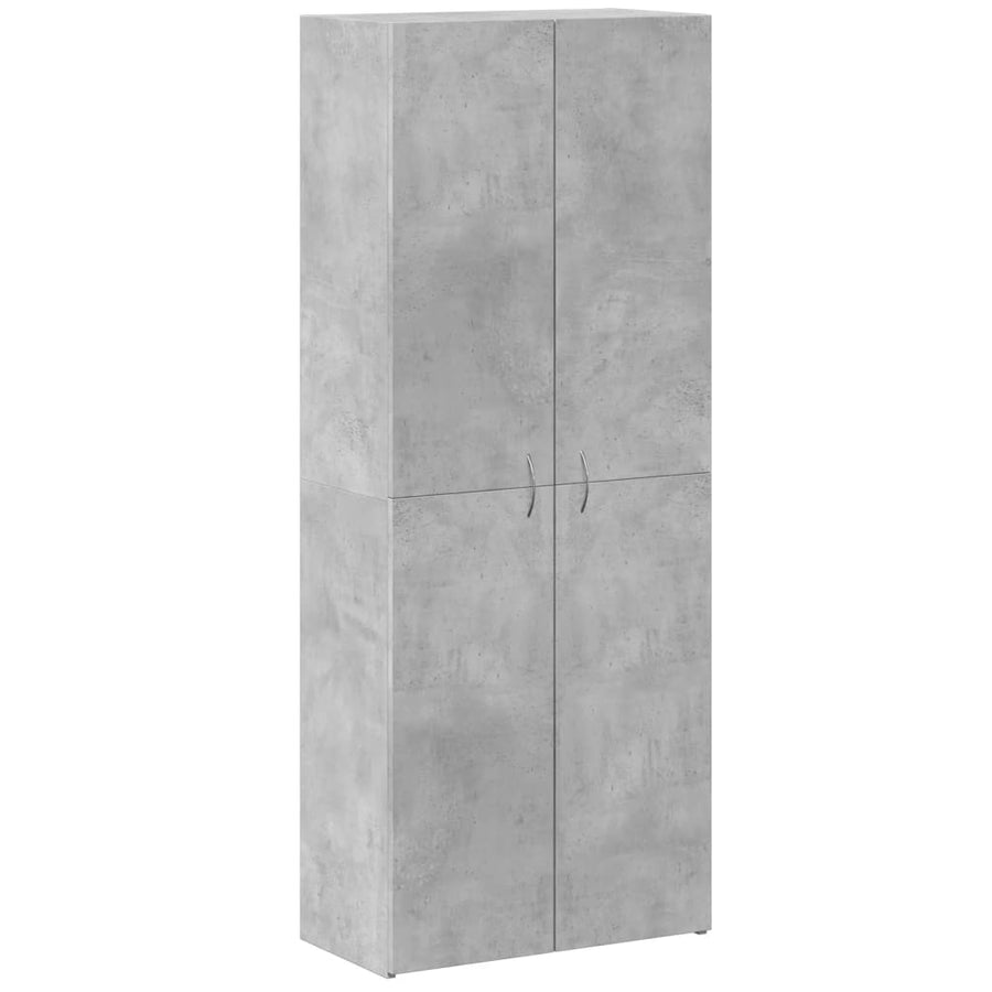 Archiefkast 60x32x153 cm bewerkt hout betongrijs
