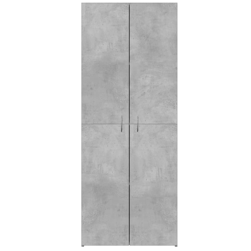 Archiefkast 60x32x153 cm bewerkt hout betongrijs