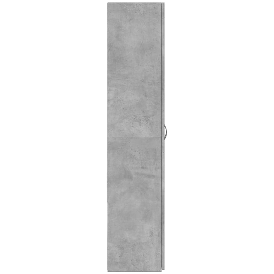 Archiefkast 60x32x153 cm bewerkt hout betongrijs