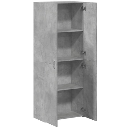Archiefkast 60x32x153 cm bewerkt hout betongrijs