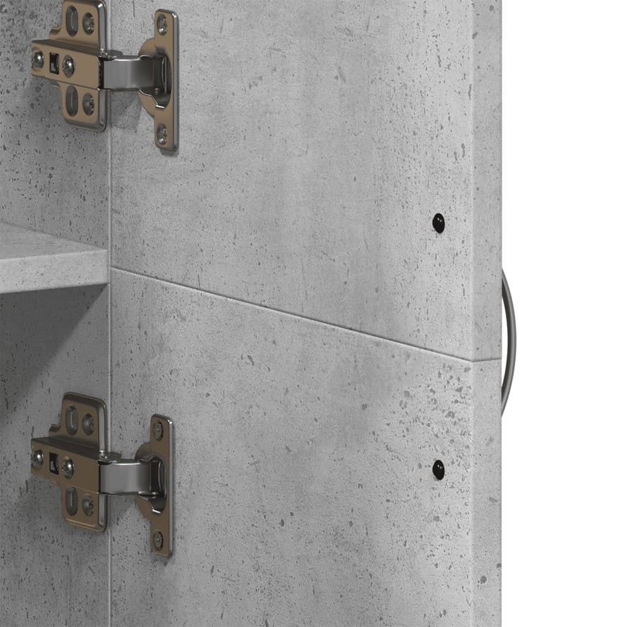 Archiefkast 60x32x153 cm bewerkt hout betongrijs