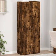 Archiefkast 60x32x153 cm bewerkt hout gerookt eiken