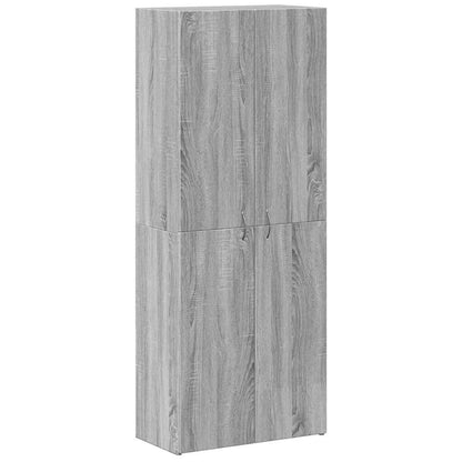 Archiefkast 60x32x153 cm bewerkt hout grijs sonoma eikenkleurig