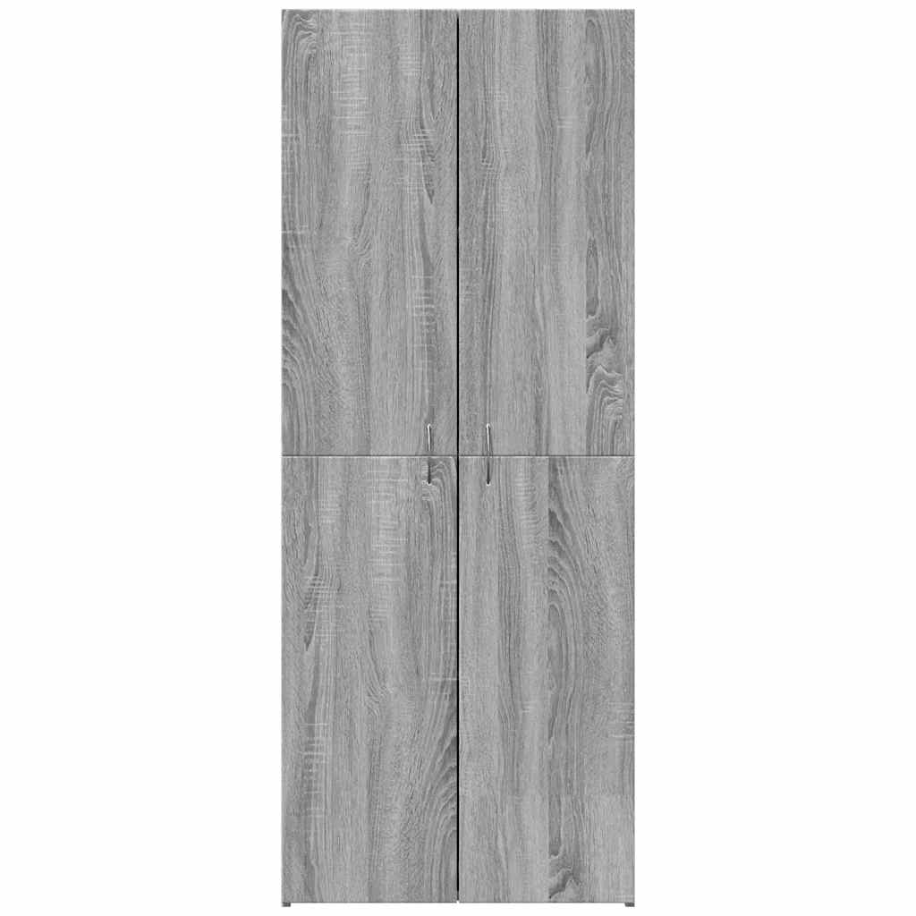 Archiefkast 60x32x153 cm bewerkt hout grijs sonoma eikenkleurig