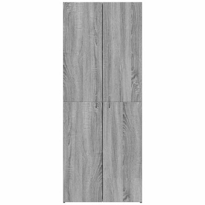 Archiefkast 60x32x153 cm bewerkt hout grijs sonoma eikenkleurig