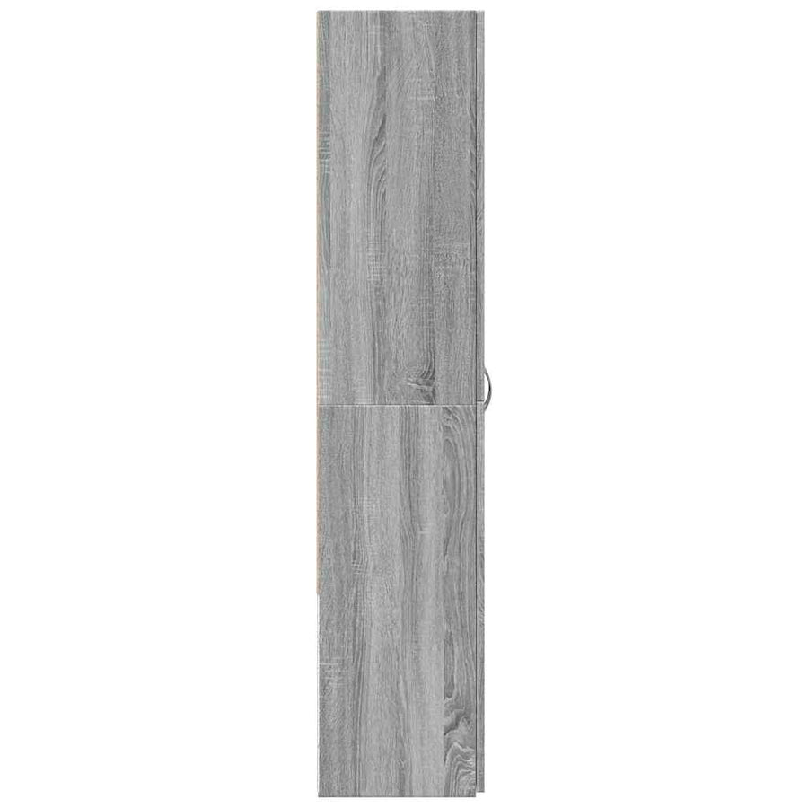 Archiefkast 60x32x153 cm bewerkt hout grijs sonoma eikenkleurig
