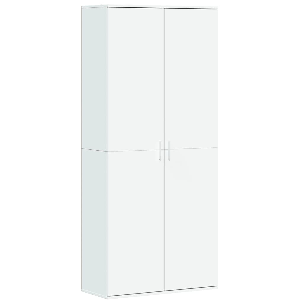 Hoge kast 80x35x180 cm bewerkt hout wit